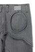 CIRCLE CUT-OUT DENIM PANTS -BLACK-